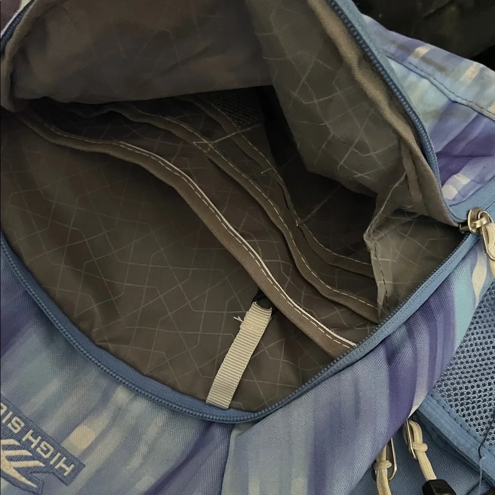 High Sierra Blue and Purple Pattern Backpack